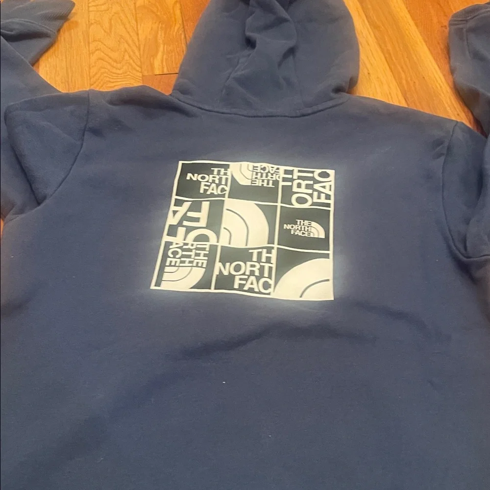 The North Face Navy Hoodie with Logo - Picture 2 of 4